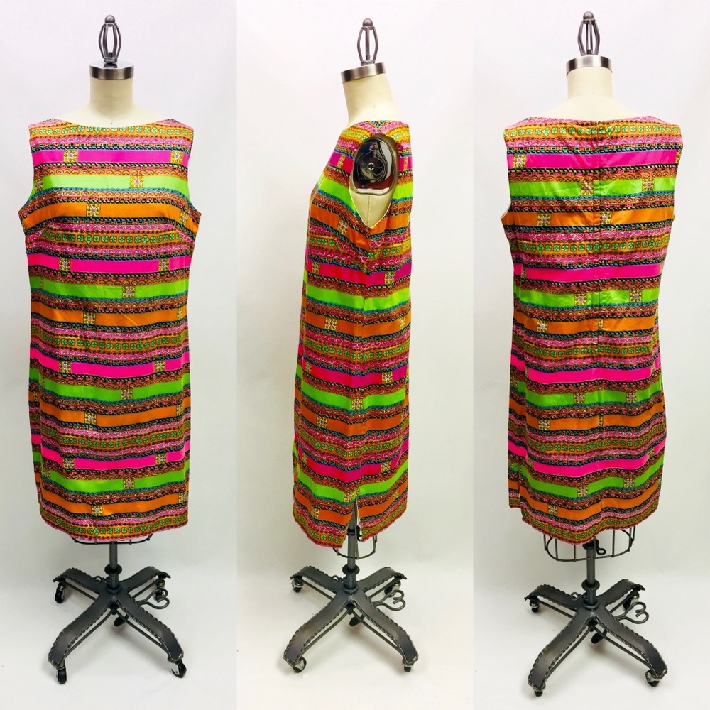 Vintage Striped Shift Dress